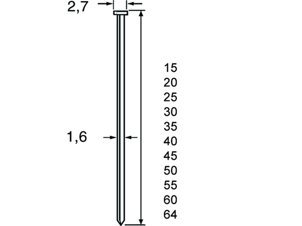 Dutack 5138032 SKN16 dyckert Galvaniserad 30mm 2500 stycken