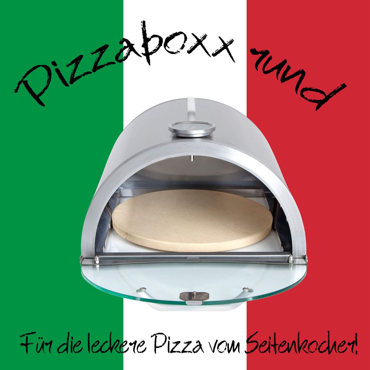 Allgrill AllGrill  Pizzaboxx rund Edelstahl Gas-Grillmodelle Seitenkochfeld