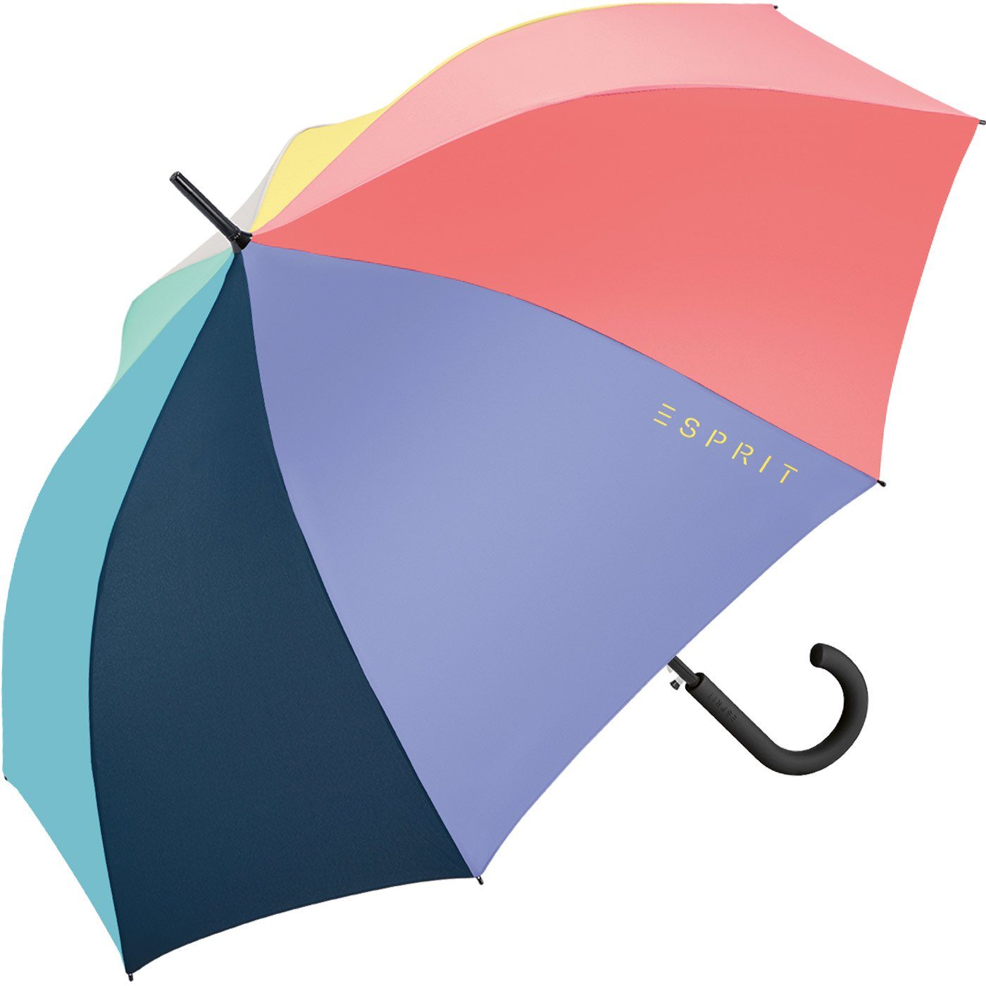 Esprit Langregenschirm Damen-Regenschirm mit Automatik FJ 2023, groß und stabil, in den Trendfarben