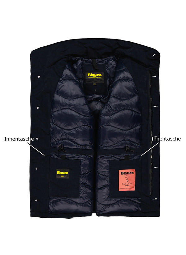 Blauer. USA, Fieldjacket, Mikrofaser sorona® wasserabweisend, marine