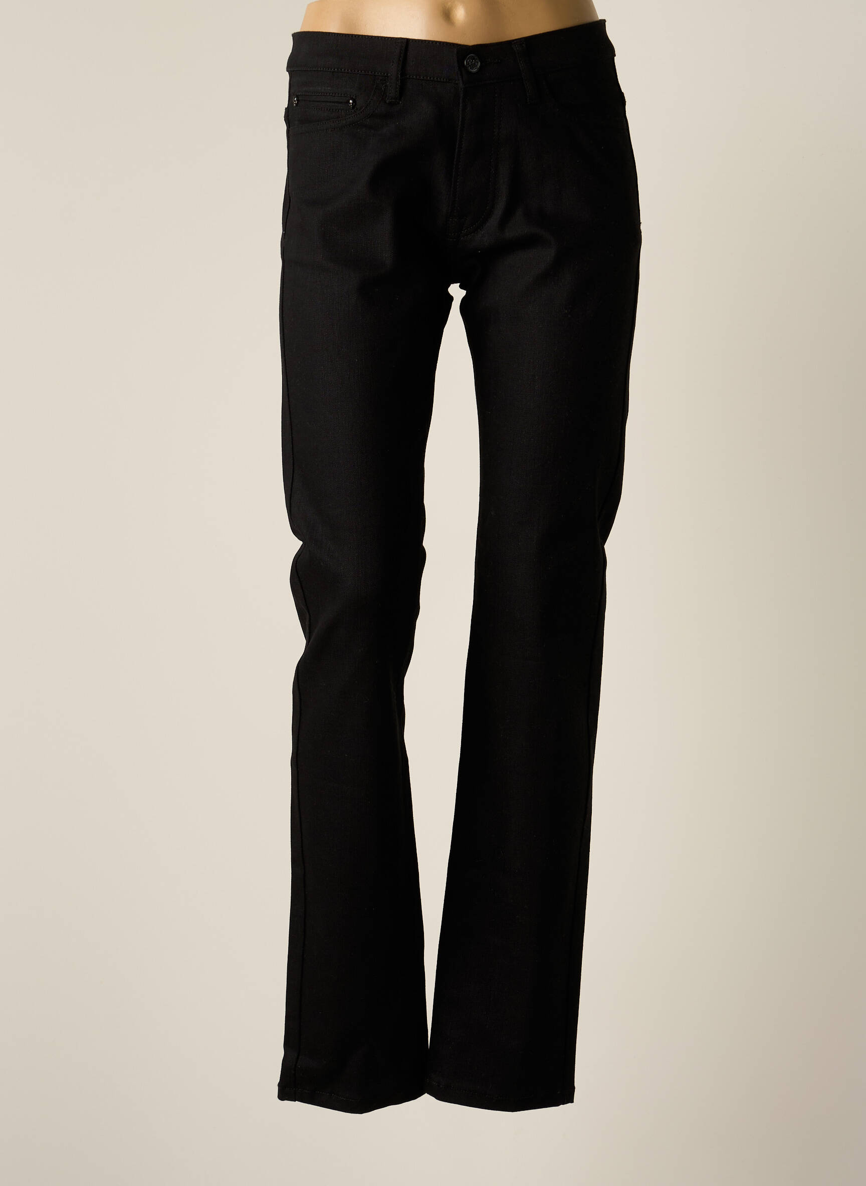 The Kooples Jeans Coupe Droite Femme couleur noir