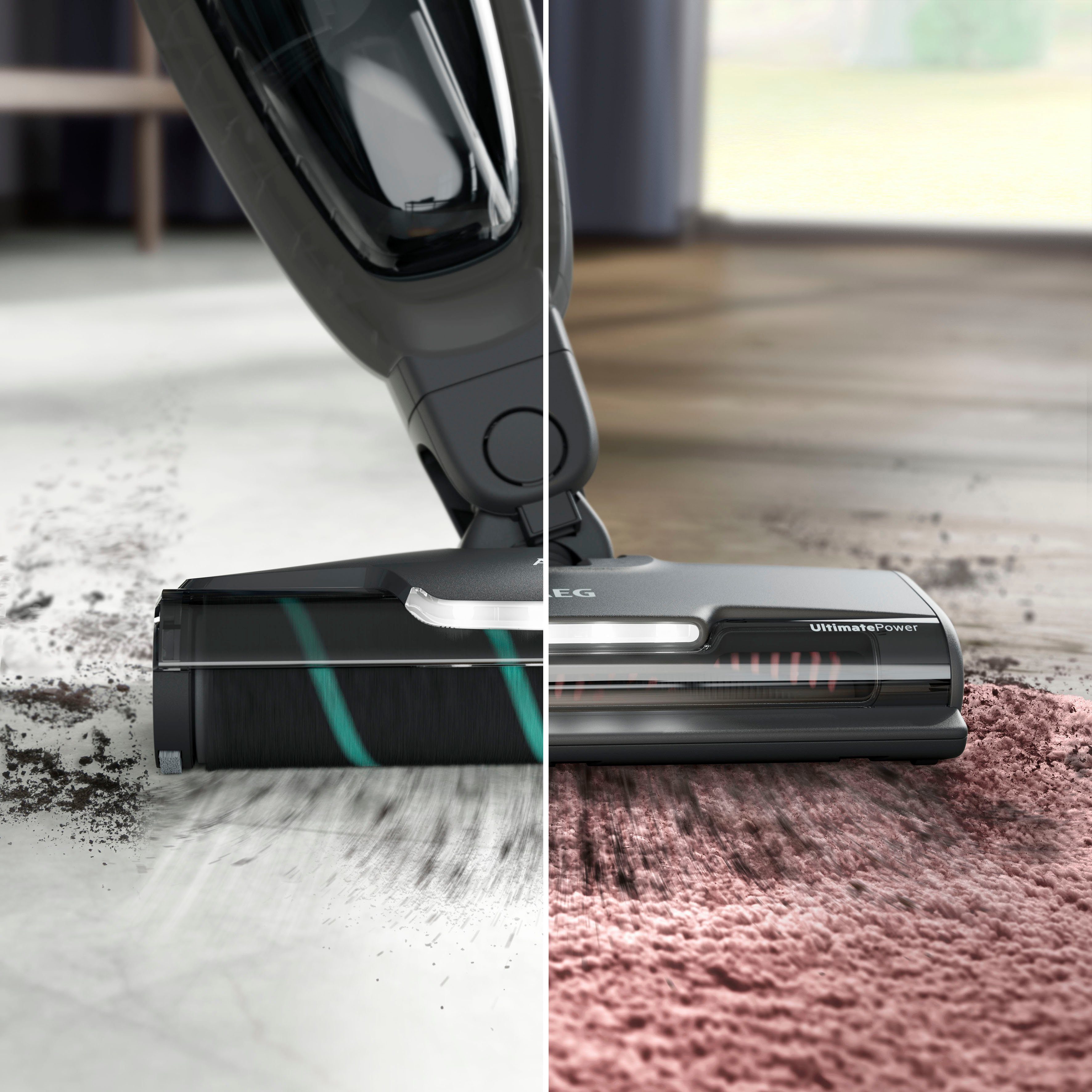 AEG Akku-Hand-und Stielstaubsauger HYGIENIC 5000 AKKU-STAUBSAUGER (AS52H212XN), beutellos, 2in1, leise 79 dB(A), 58 % Recyclingmaterial, bis zu 50 Min. Laufzeit