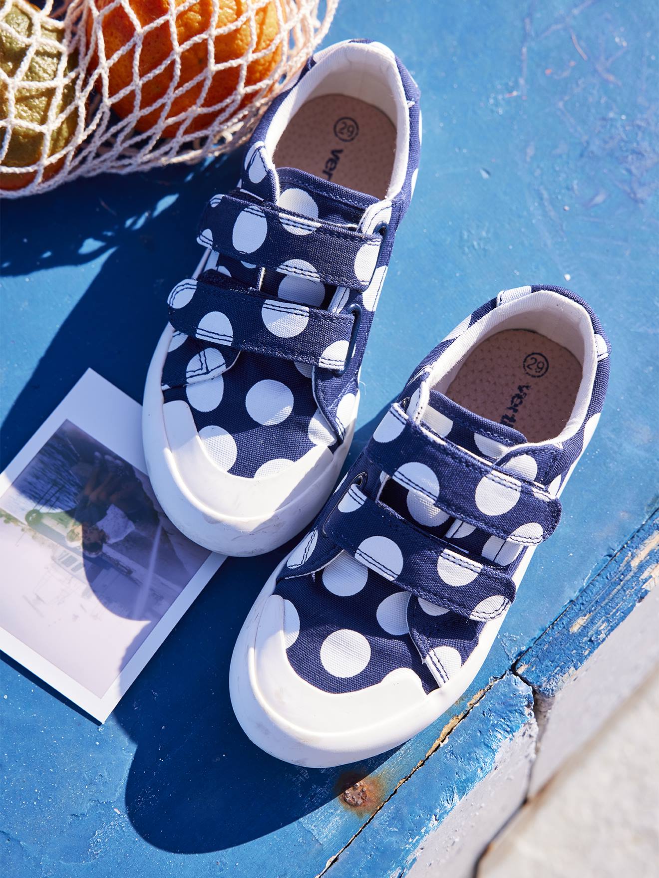 Baskets scratchées fille en toile aop fleuri