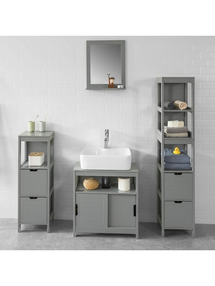 SoBuy Wandspiegel in Grau - (B)40 x (H)50 x (T)10cm günstig kaufen onesize