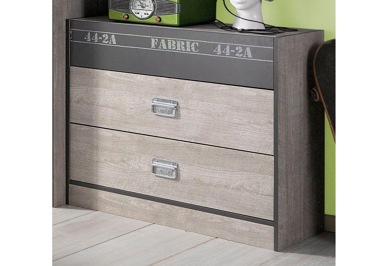 Parisot Jugendzimmer-Set Fabric, (Komplett-Set, 5-teilig), mit extra viel Stauraum