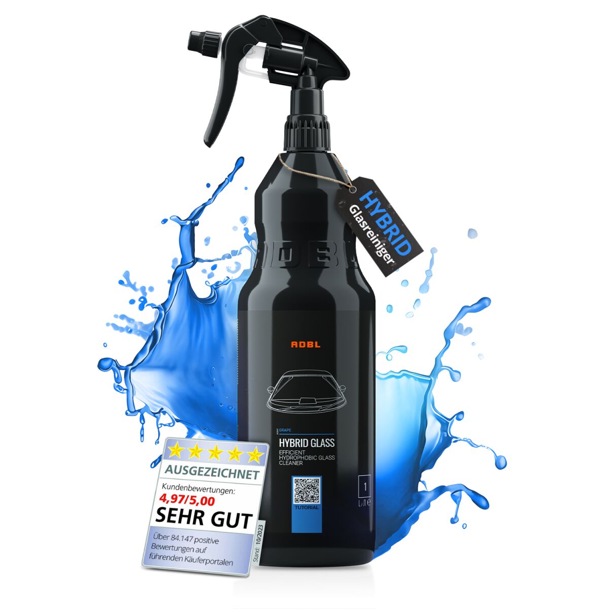 ADBL Hybrid Glass Glasreiniger mit Canyon Trigger 1L