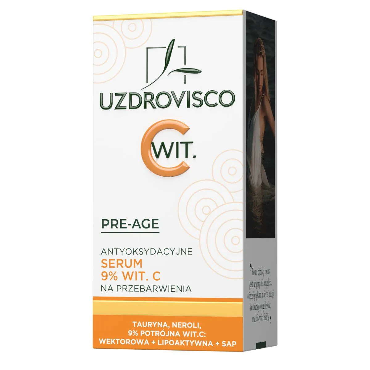 Uzdrovisco Pre-Age vitamino C 9% antioksidacinis serumas nuo spalvos pakitimų, 30 ml