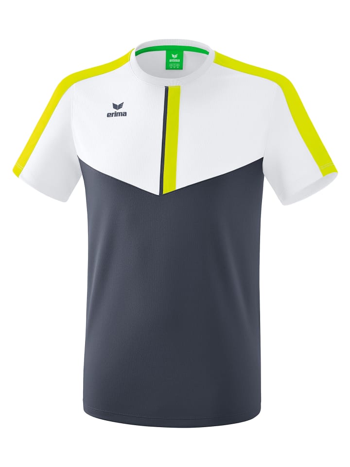 erima Squad T-Shirt in weiss/slate grey/bio lime günstig kaufen