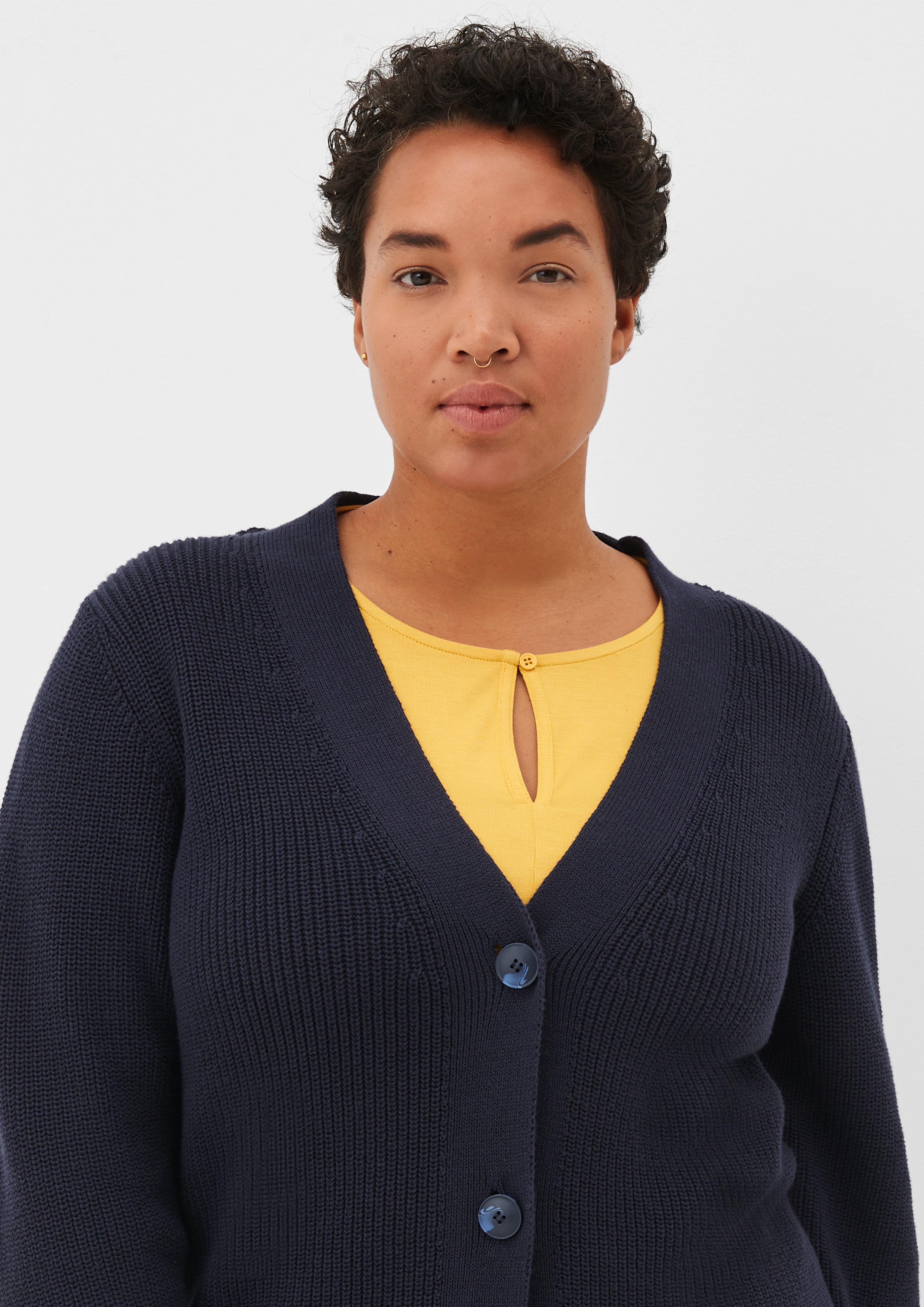 Strickjacke mit Kontraststreifen  2121968-5959