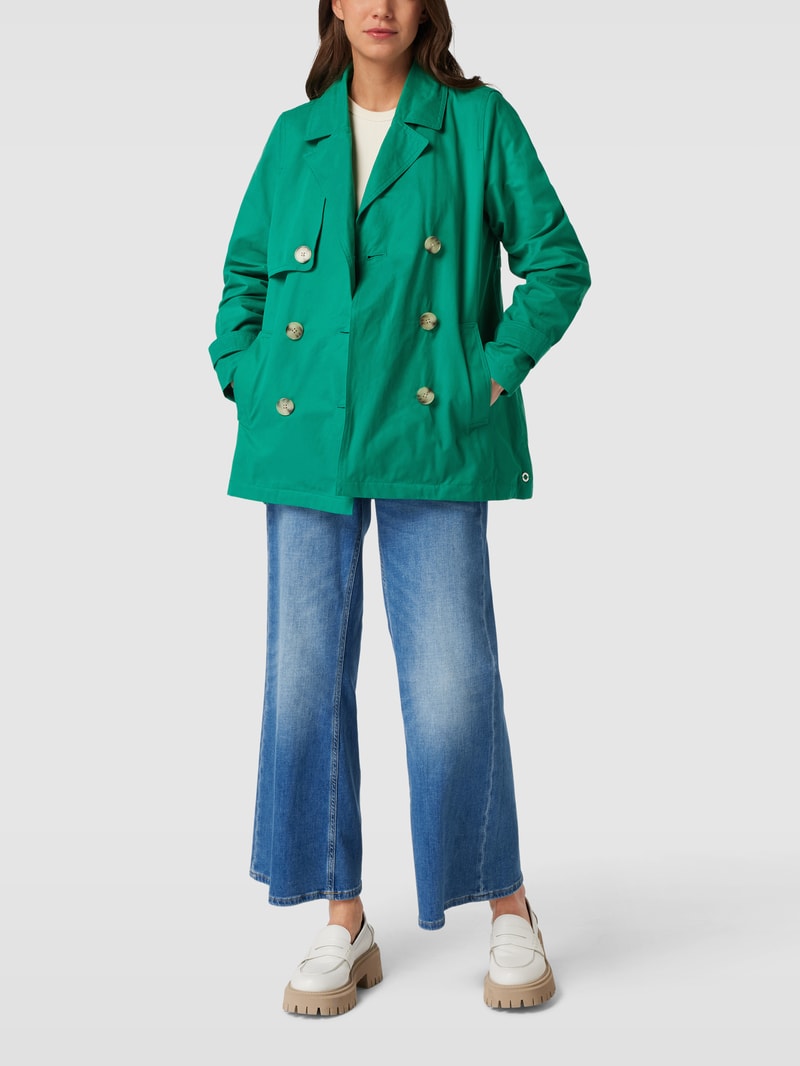 Jacke mit Reverskragen in grün