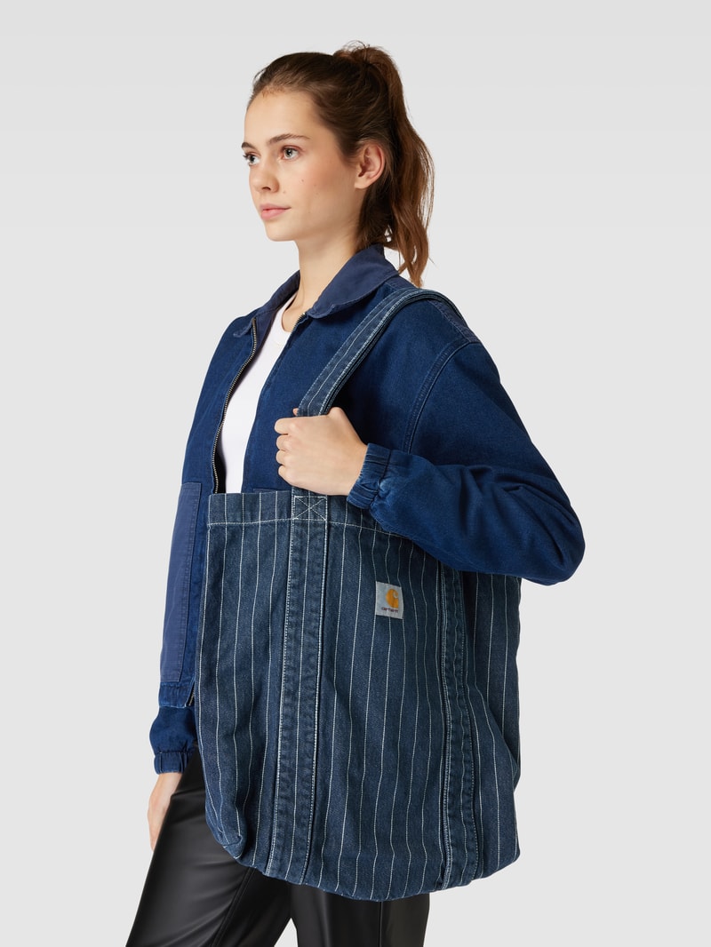 Tote Bag mit Label-Patch Modell 'ORLEAN' in jeans