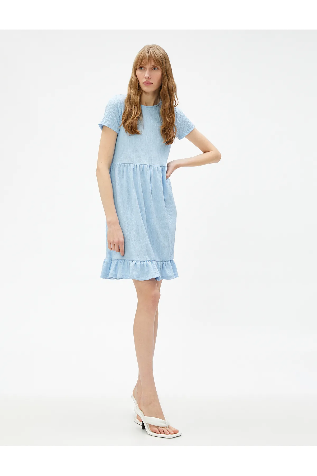 Koton  Kurzes Kleid, Robe, kurze Ärmel, Rüschen