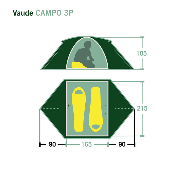 CAMPO 3P - Kuppelzelt