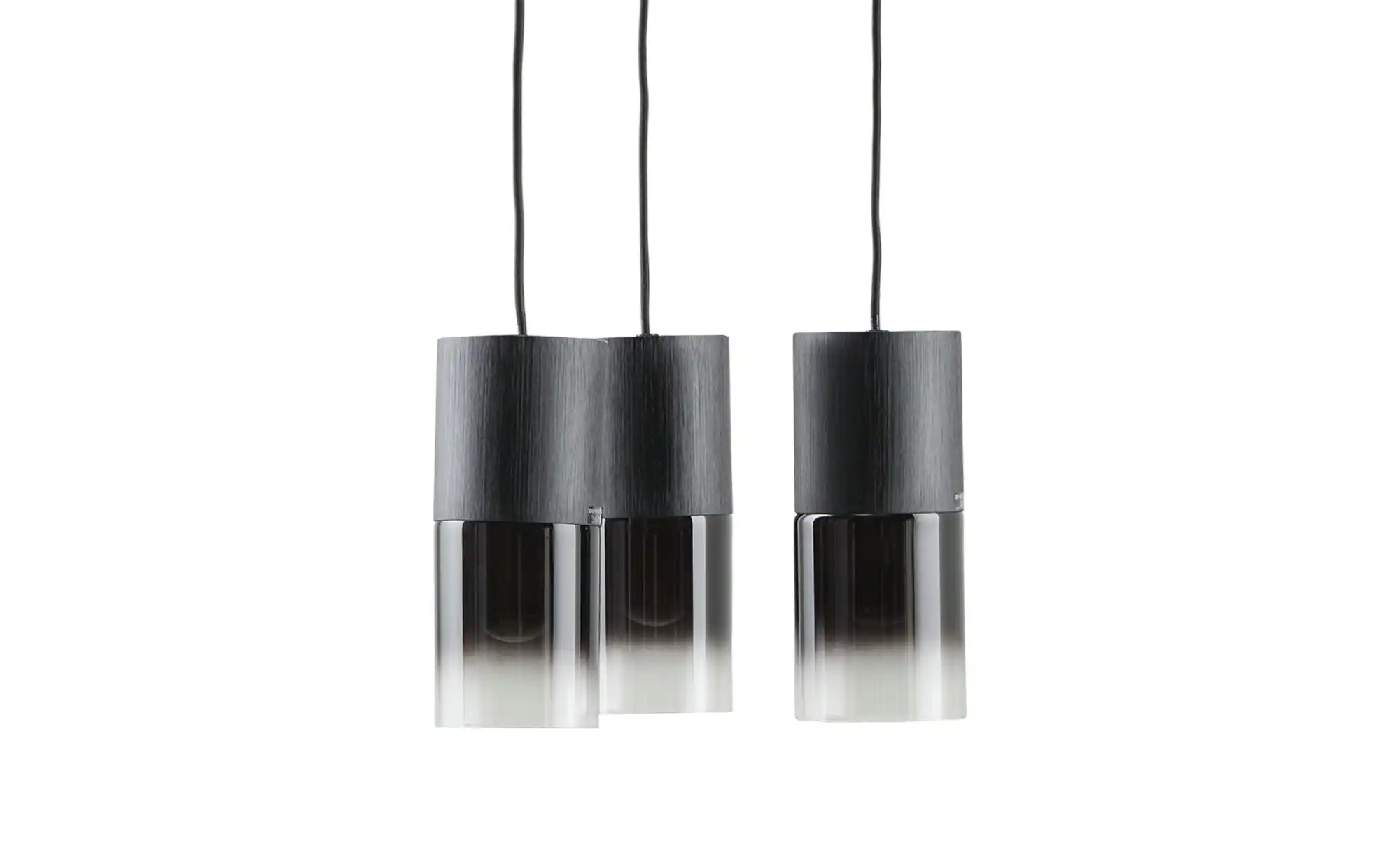 Trio Pendelleuchte, 3-flammig, Rauchglas schwarz