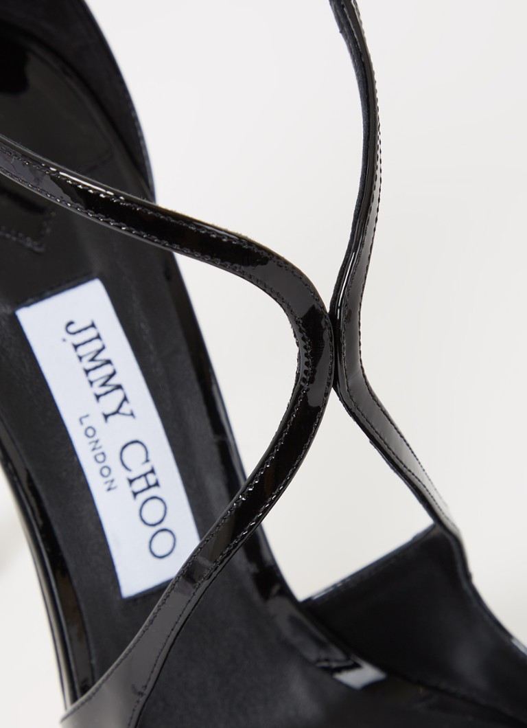 Sandale Jimmy Choo Azia din piele lăcuită