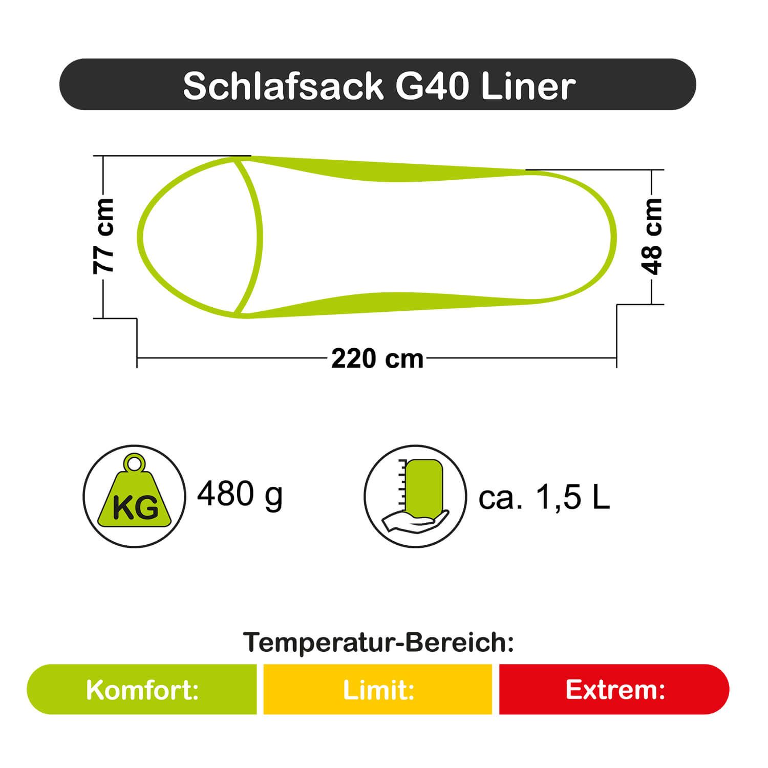 Schlafsack Liner G40