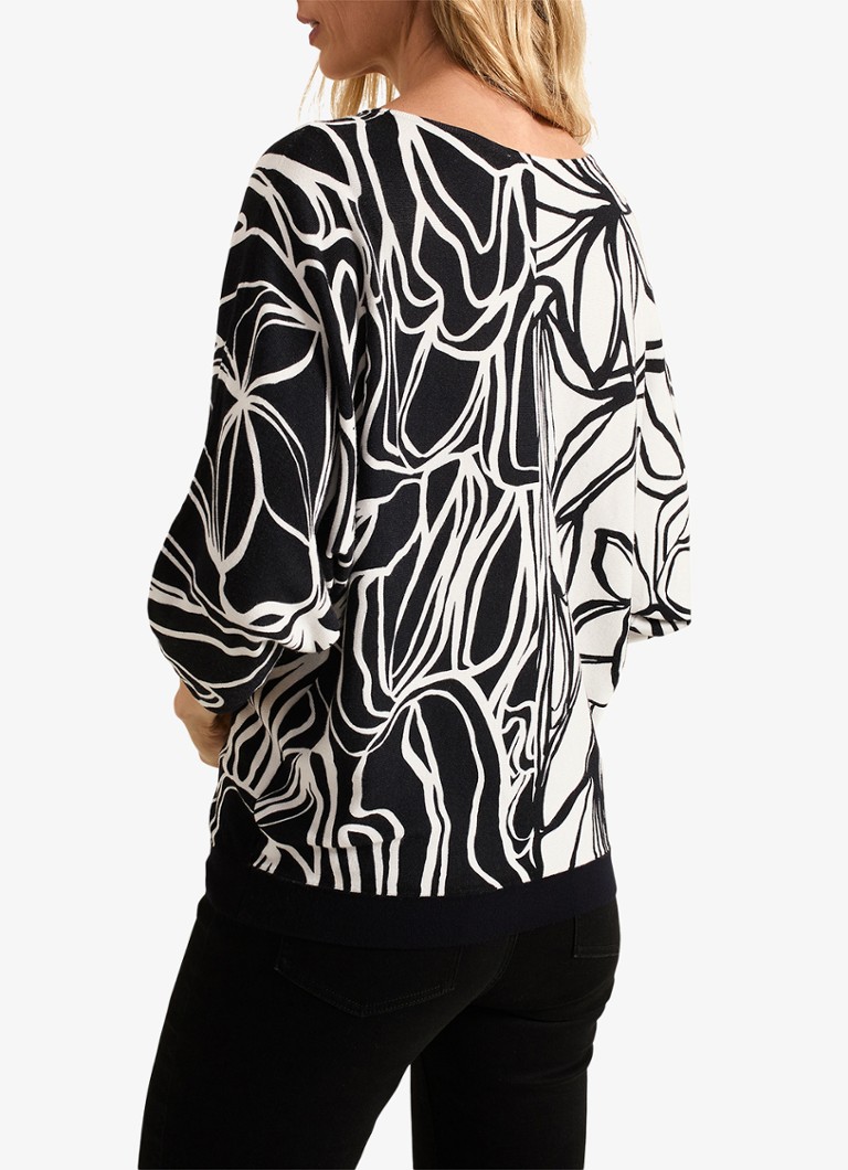 Phase Eight Ava finely knitted pullover with tree print