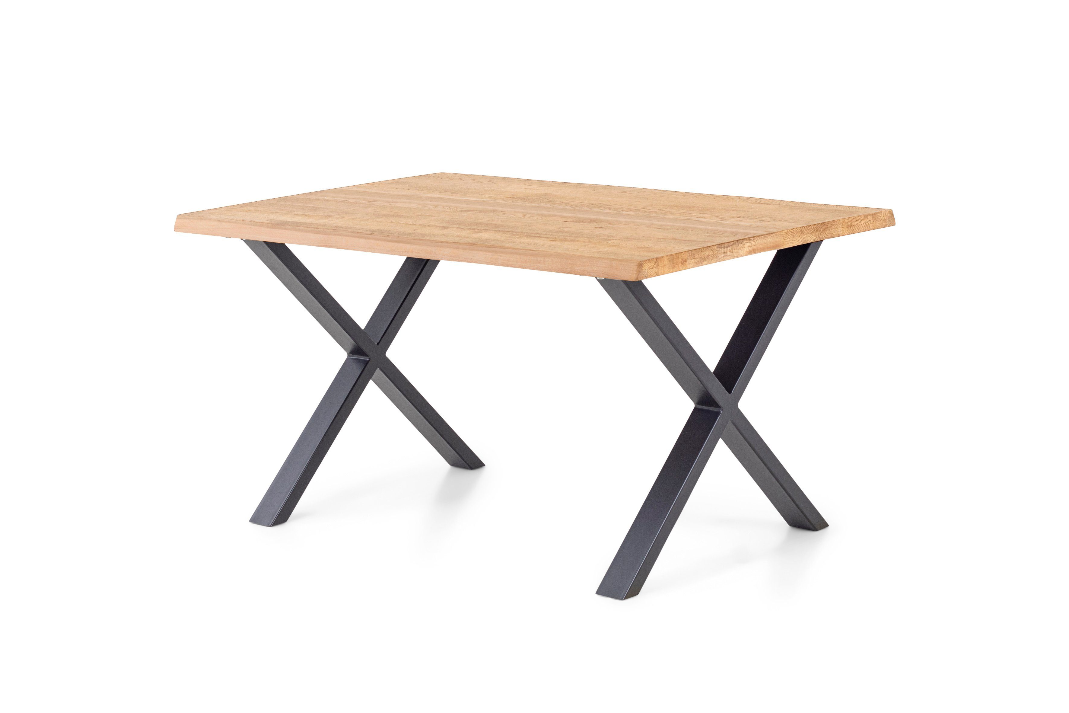 Homexperts Esstisch LESLEY *, Massivholz Eiche Natur, B140xT95xH75cm