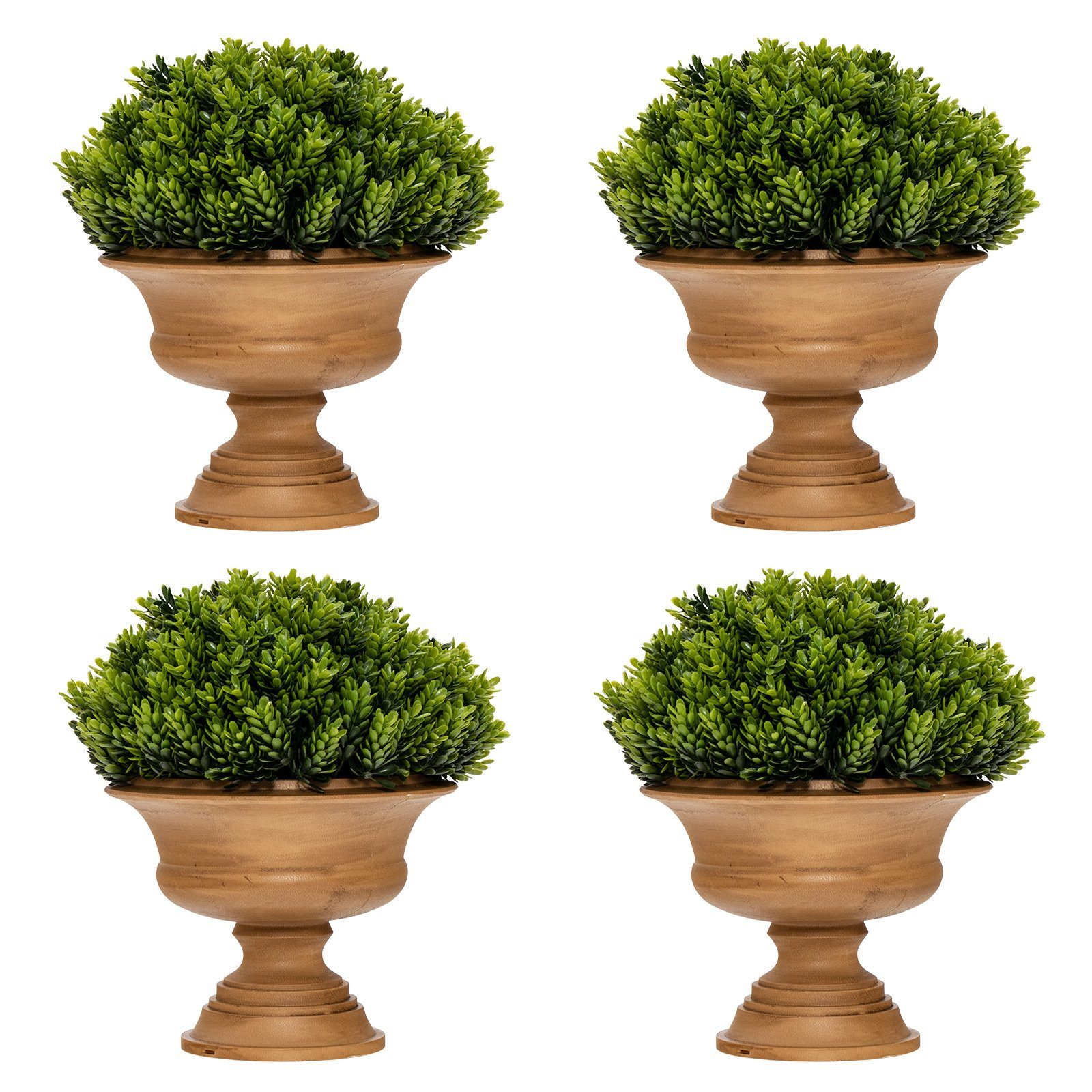 Kunstpflanze, COSTWAY, Höhe 30 cm, 4er Set Mini Künstliche Pflanzen mit Topf