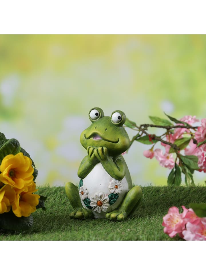 MARELIDA Gartenfigur Frosch Rosie Tierfigur für Beet Gartendeko H: 16cm in grün günstig kaufen onesize