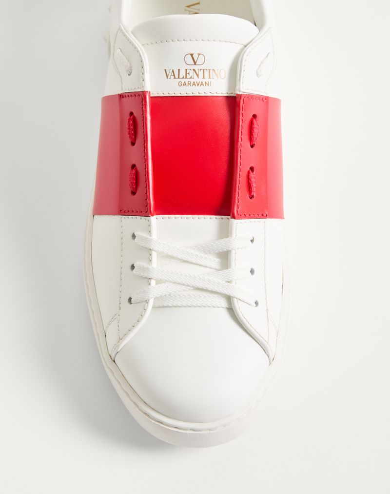 Baskets ouvertes en cuir de veau