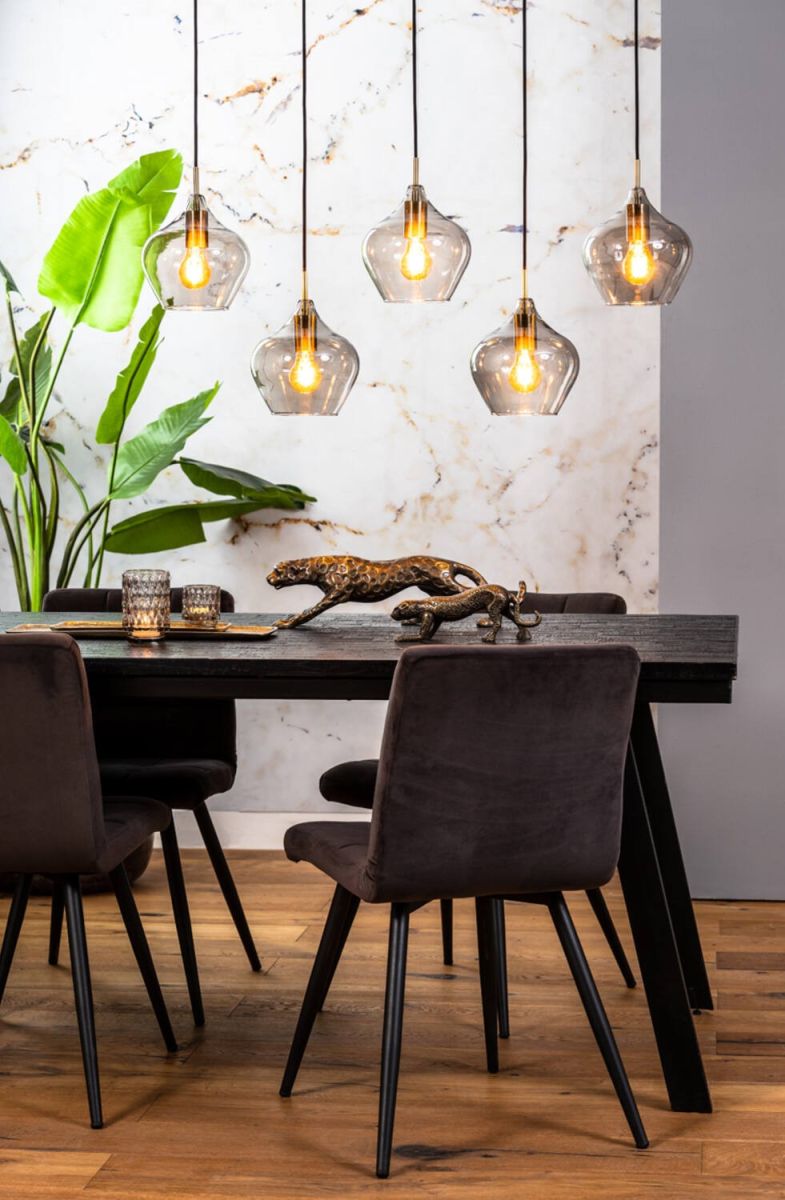 Trendhopper 5-flg Hängeleuchte Rolf Antik Bronze