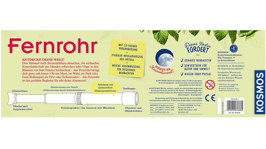 KOSMOS -  Fernrohr - Entdecke deine Welt