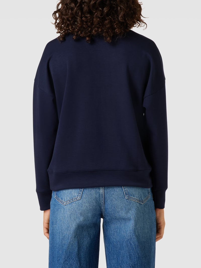 Sweatshirt mit Rundhalsausschnitt in dunkelblau