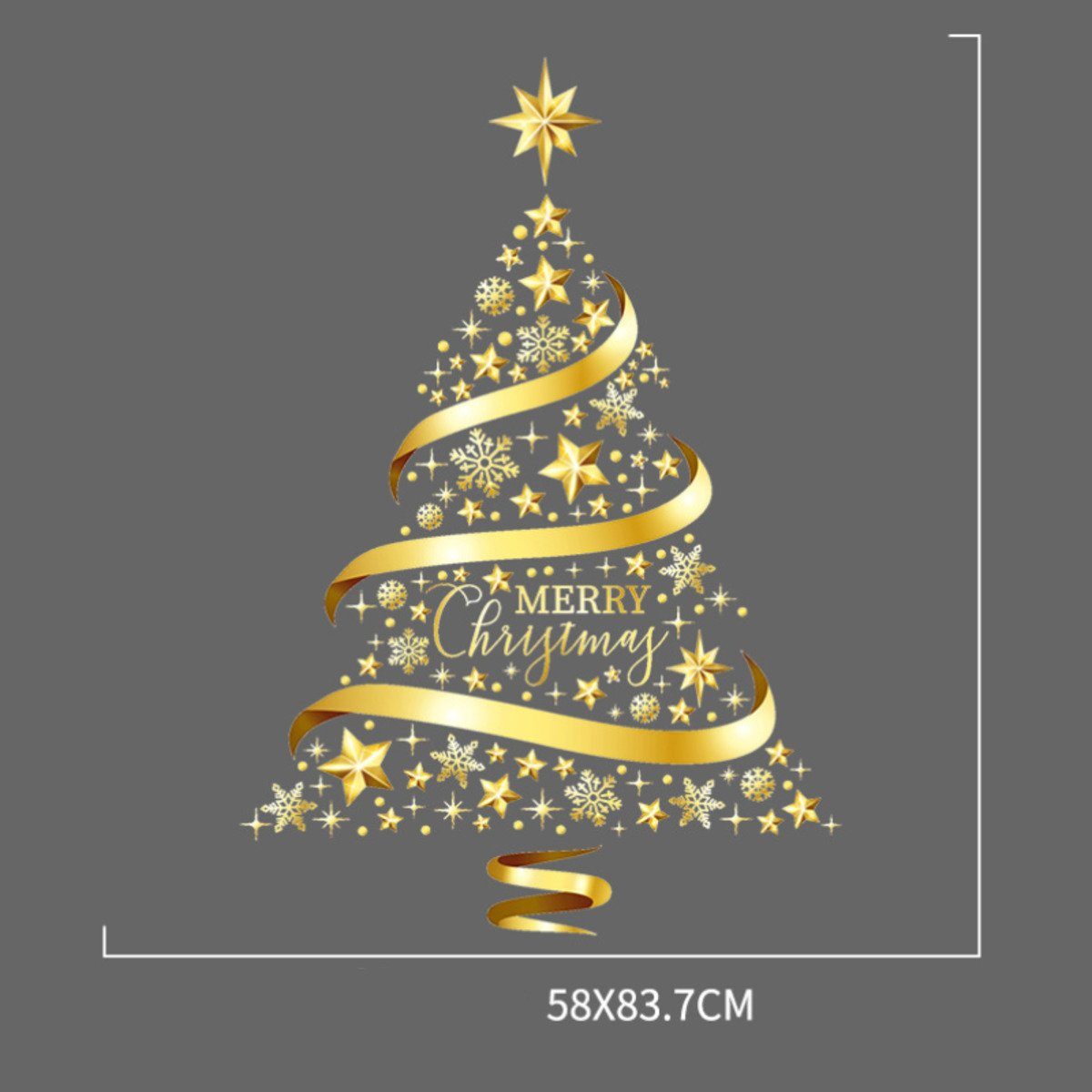 Fenstersticker Wandtattoo Schlafzimmer mit Weihnachtsbaum, Union Reisen