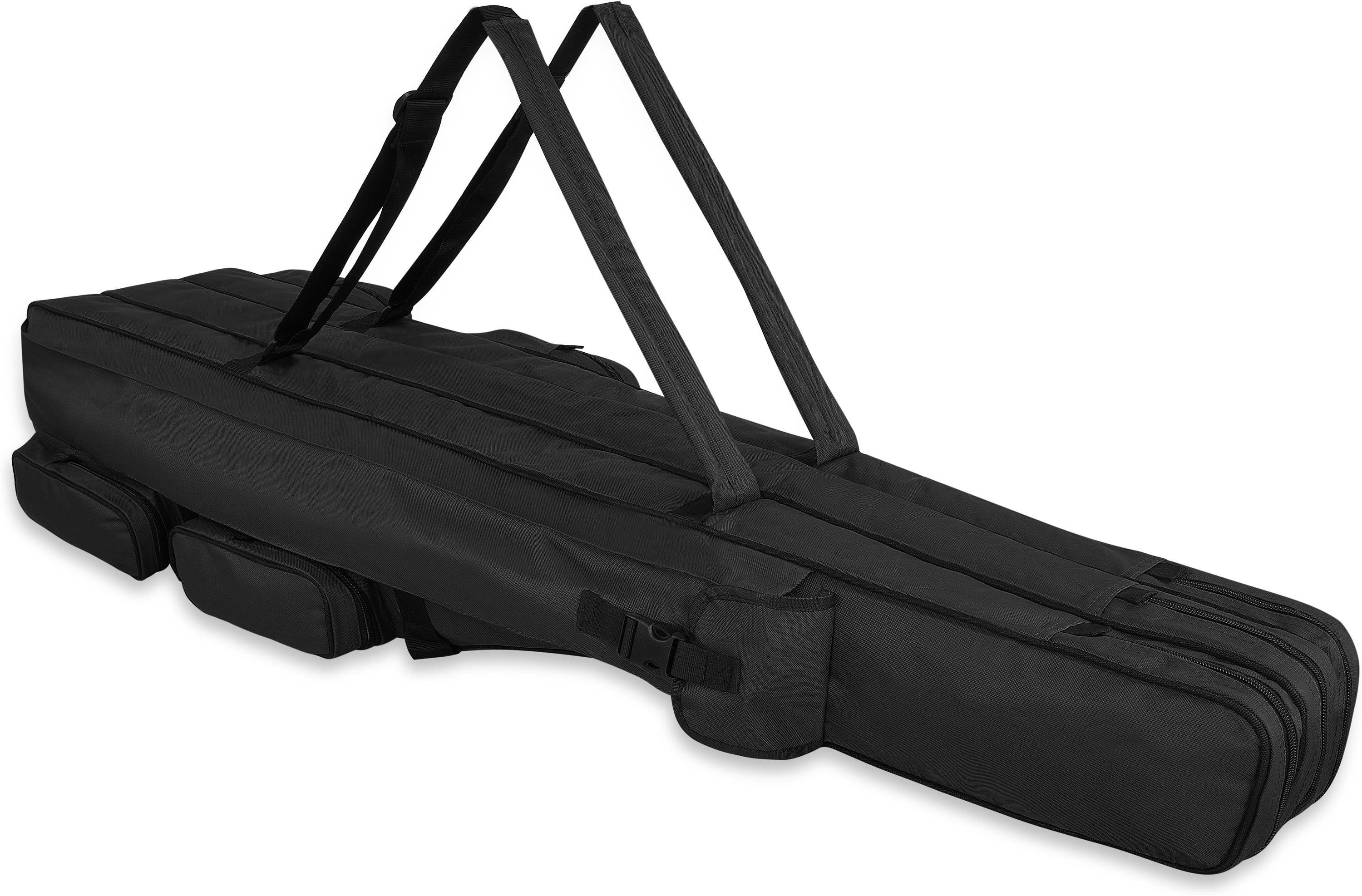 normani Angelrutentasche Rutentasche 1,25 m bis 2,10 m RodBox Triple, Rutenfutteral Anglertasche Rutenrucksack mit 3 Rutenfächern