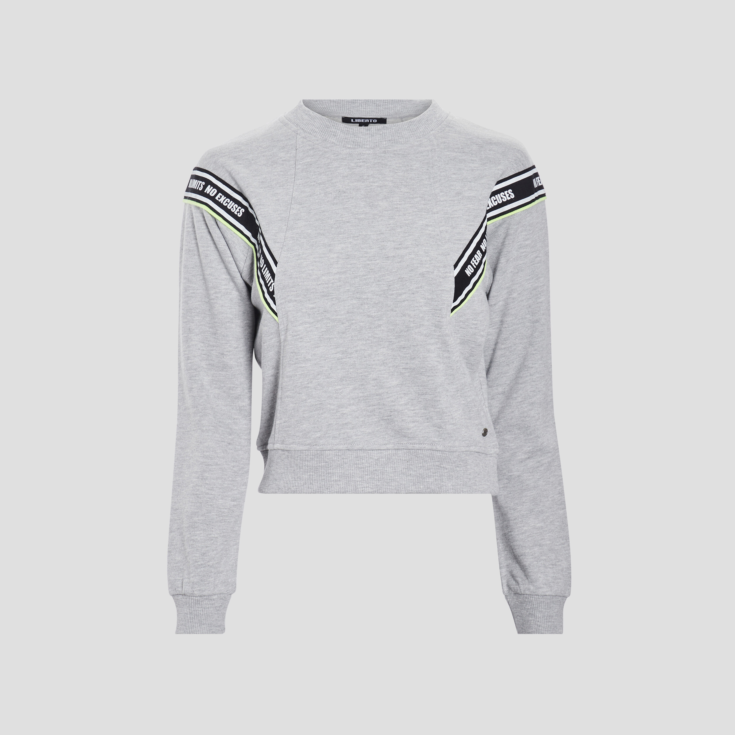 Sweat court manches longues gris femme | La Halle