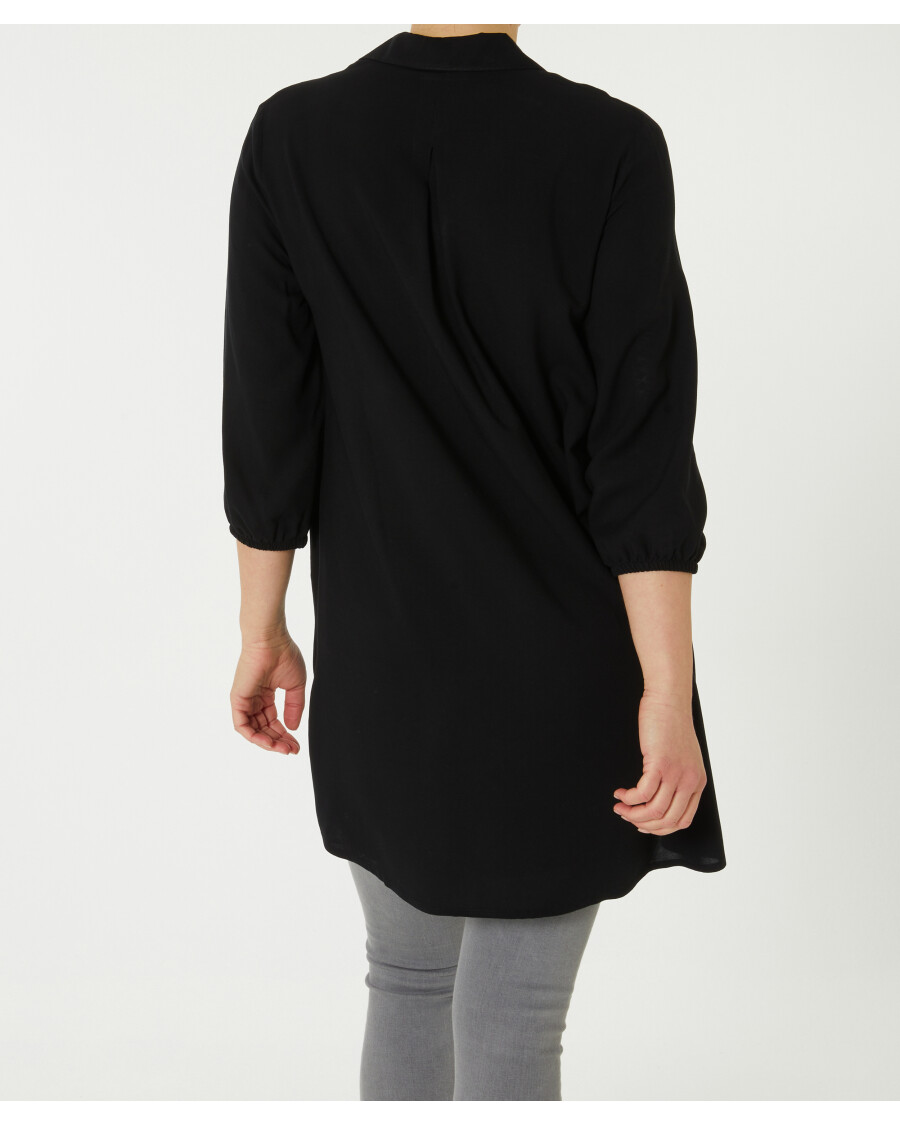 Schwarze Longbluse
