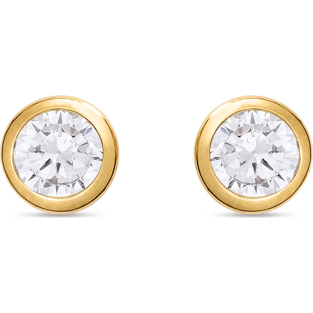 Valeria Boucles d'oreilles à fermoir à poussette 585 Or jaune Boucles d'oreilles