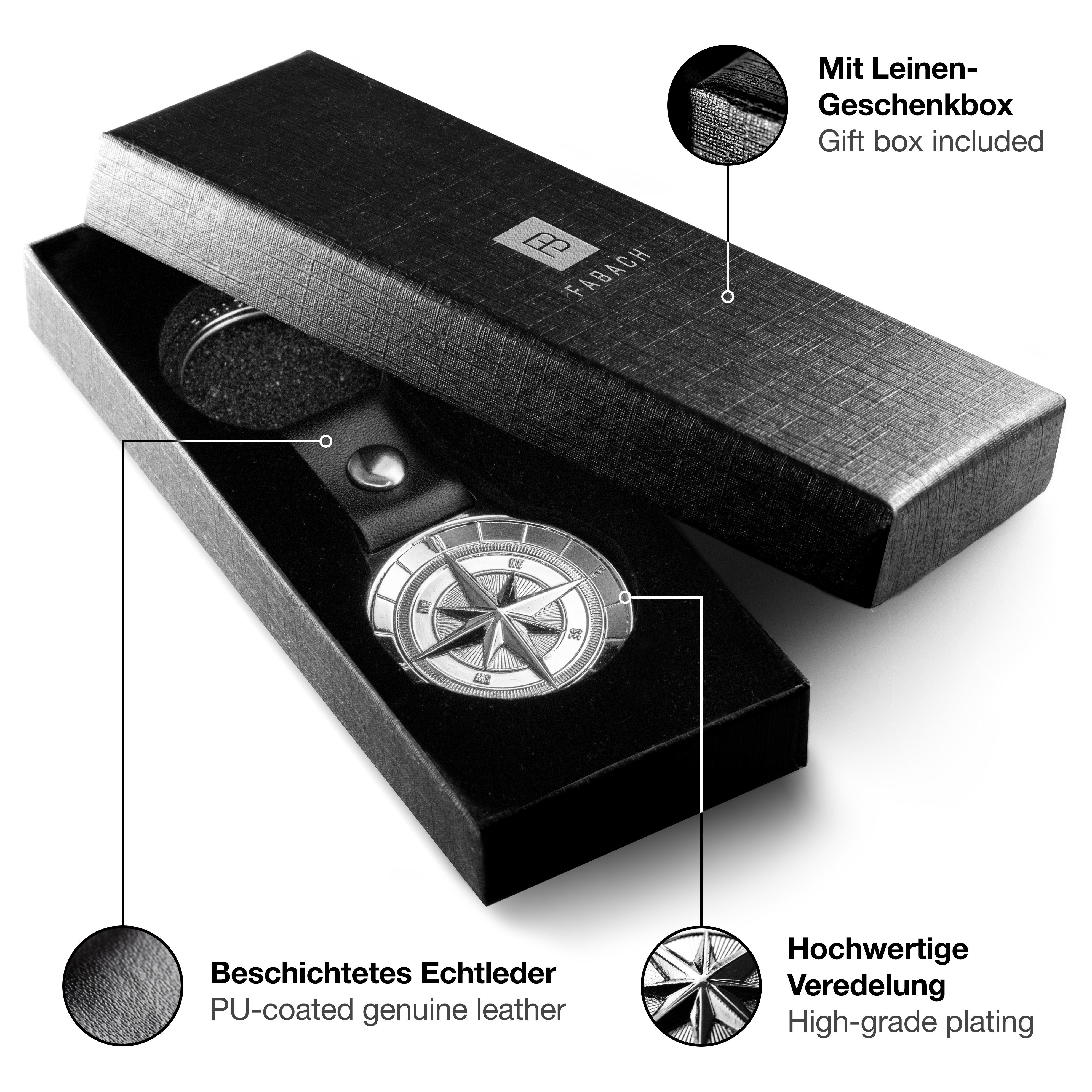 FABACH Schlüsselanhänger Leder Anhänger Northstar - Beste Freunde - Glücksbringer Geschenk