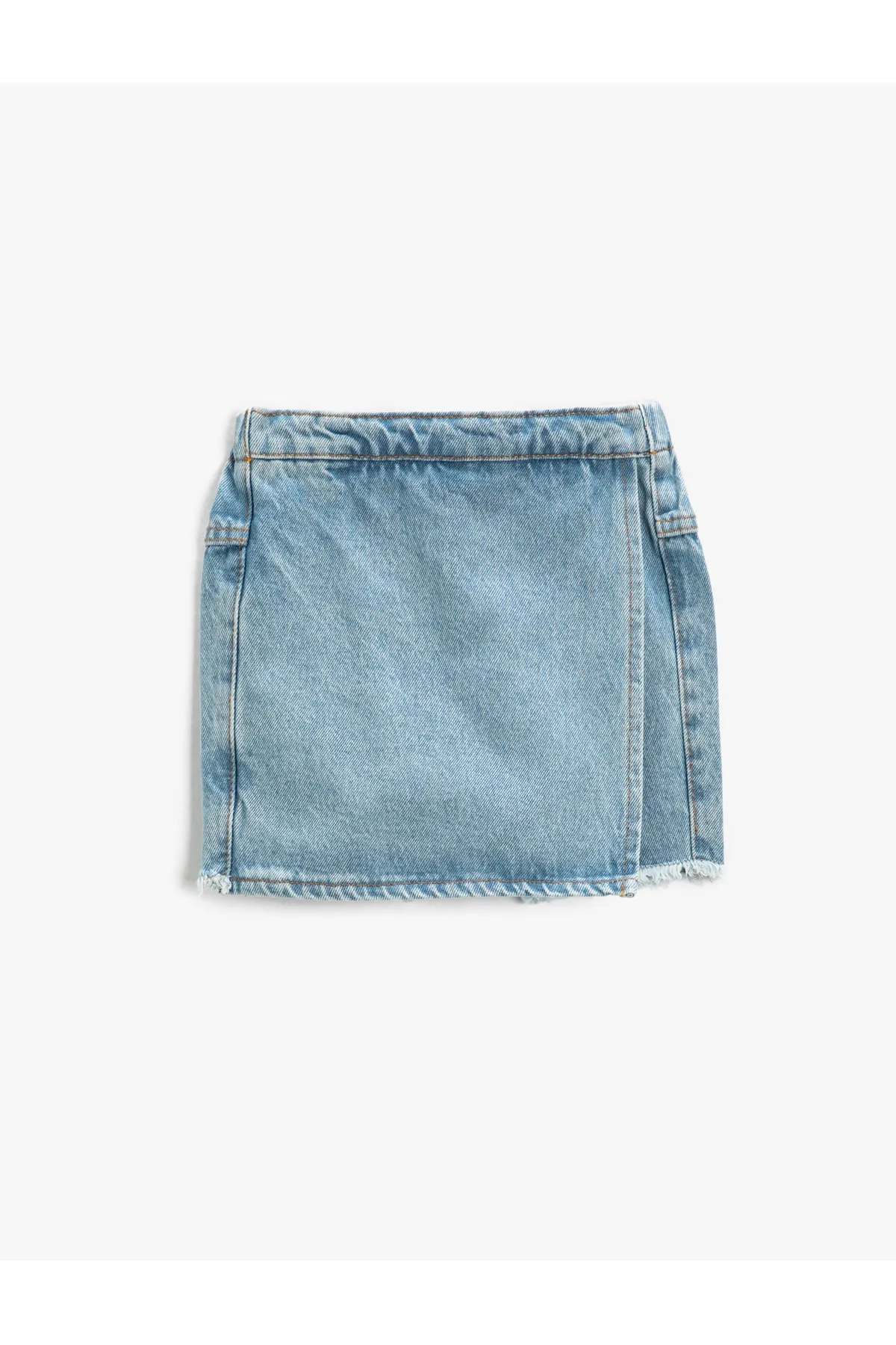 Koton  Denim-Shorts-Rock, zweireihig, mit Tasche, verstellbare elastische Taille