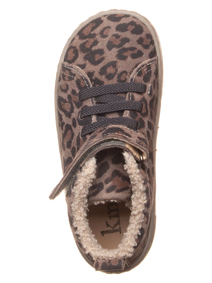 kmins Leder-Barfuß-Schnürschuh in Braun/ Grau günstig kaufen