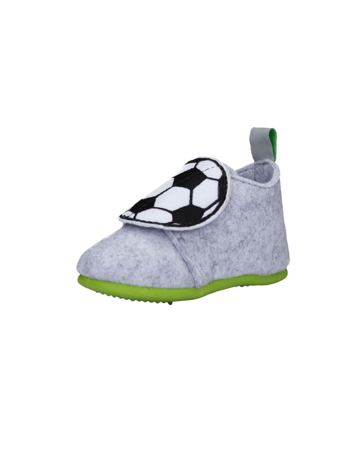Playshoes Filz-Hausschuh Fußball in Grau günstig kaufen 21