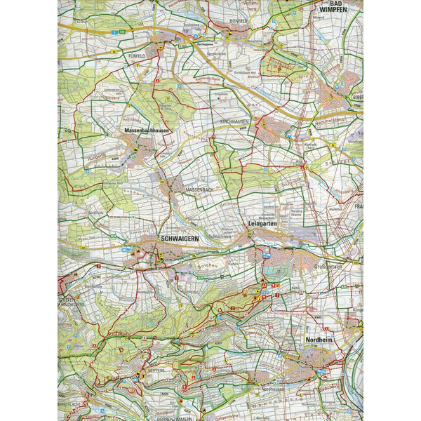 Freizeitkarte Stromberg Heuchelberg / Heilbronn 1 : 50 000 - Wanderkarte
