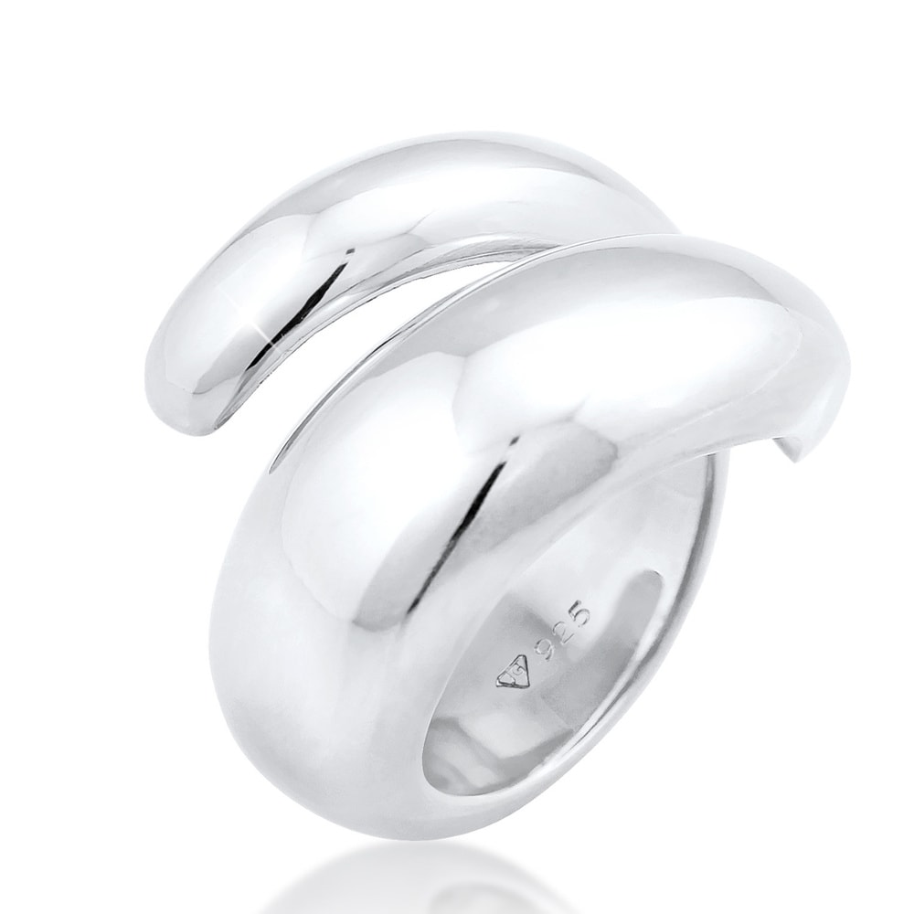 Nenalina Nenalina Bague Wickelring Glänzend Modern Statement 925 Silber Bague
