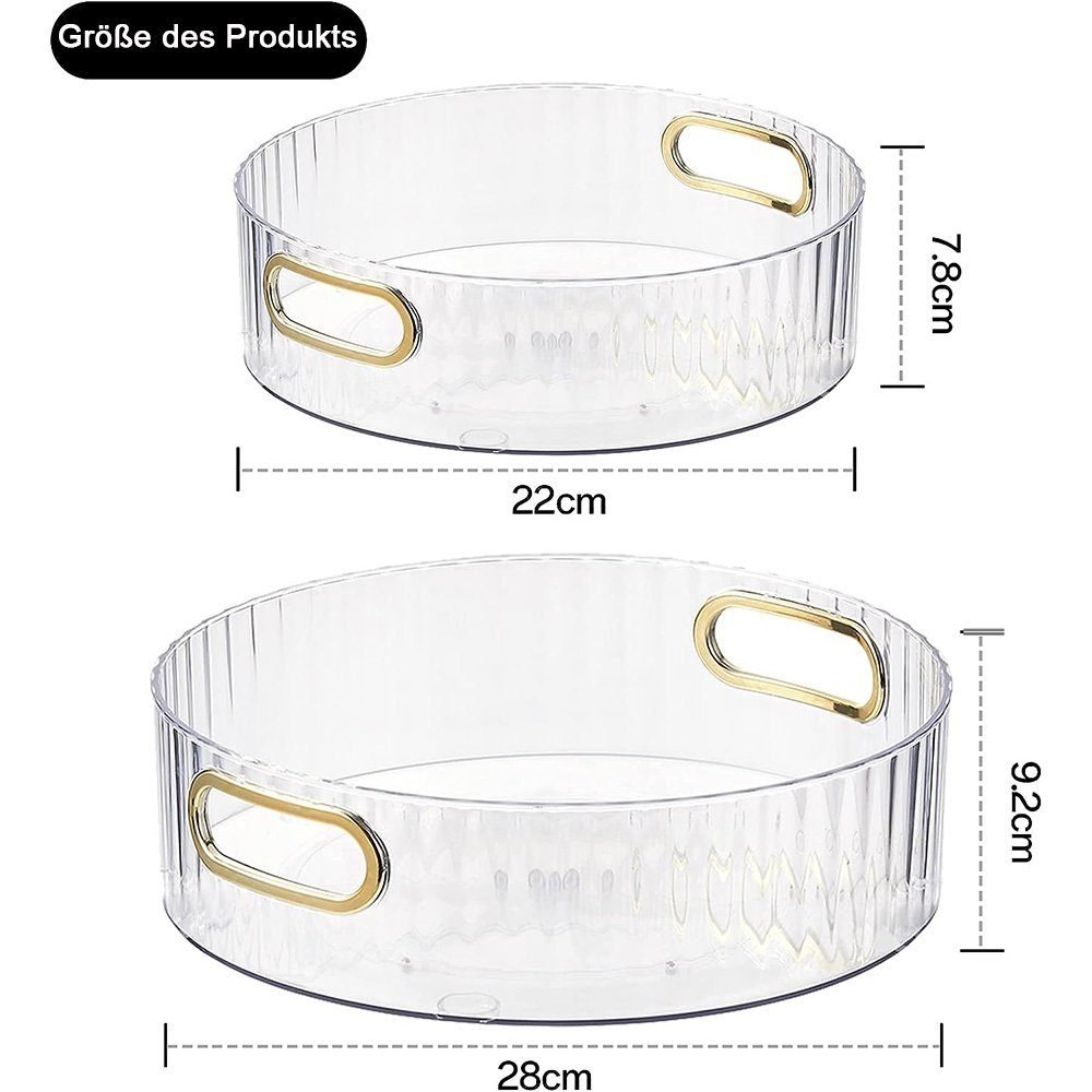 NUODWELL Gewürzregal 2 Stücke Lazy Susan Drehteller, Schrank Drehteller Organizer für Küche
