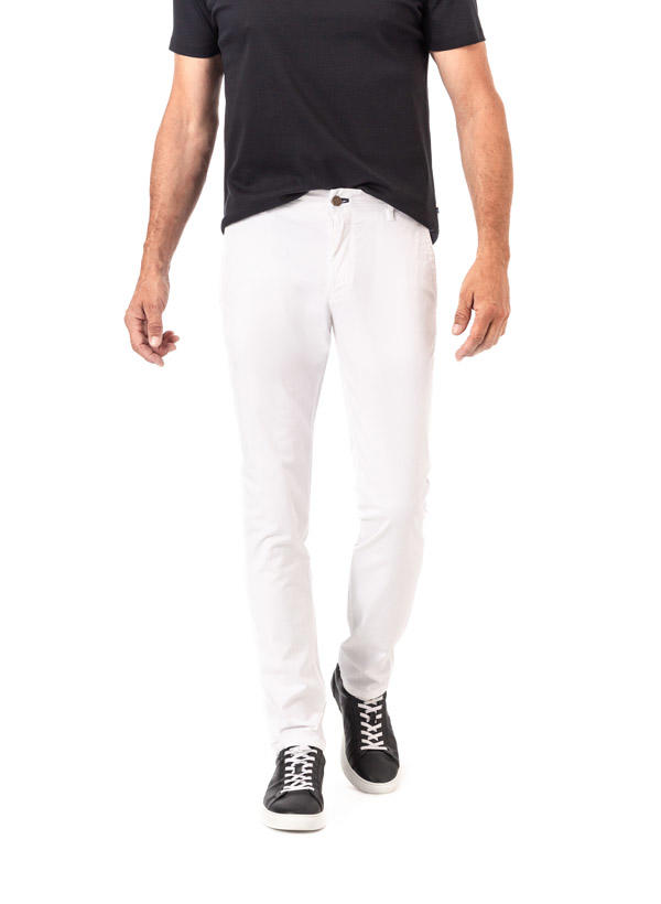JOOP!, Chino, Modern Fit, Baumwolle, weiß