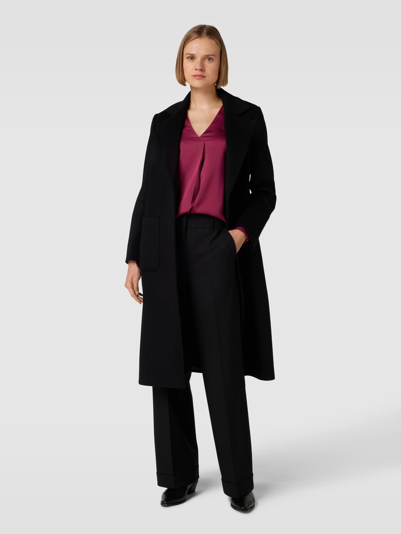 Bluse mit V-Ausschnitt Modell 'ELLETTE' in bordeaux rot