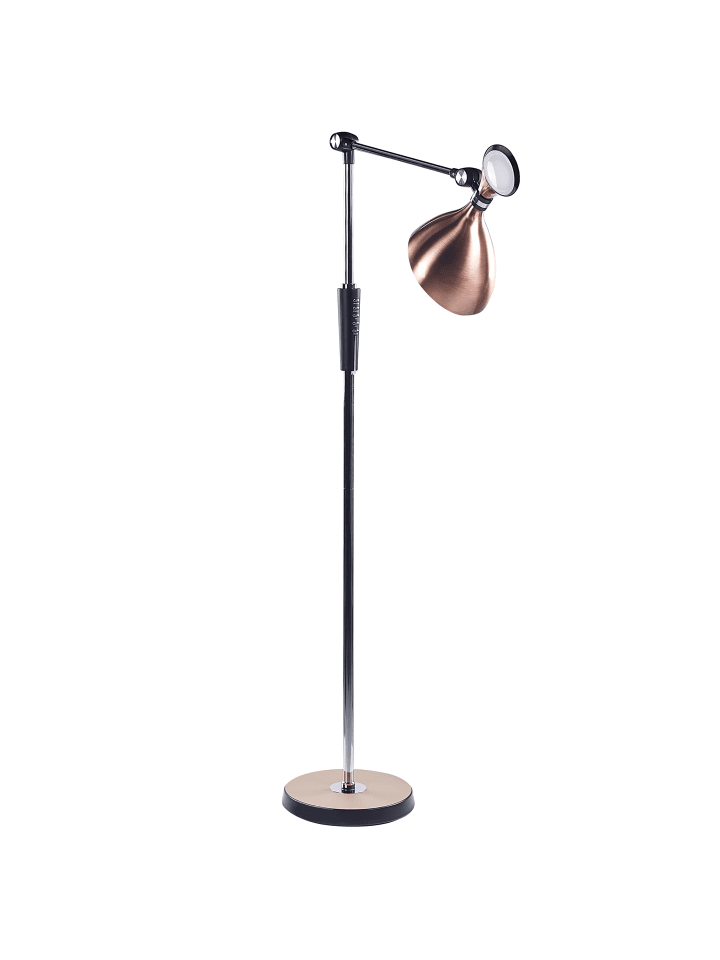 Beliani Stehleuchten ANDROMEDA in Kupfer/Schwarz/Silber - (W) 52 x (H) 169 x (L) 26 cm günstig kaufen onesize