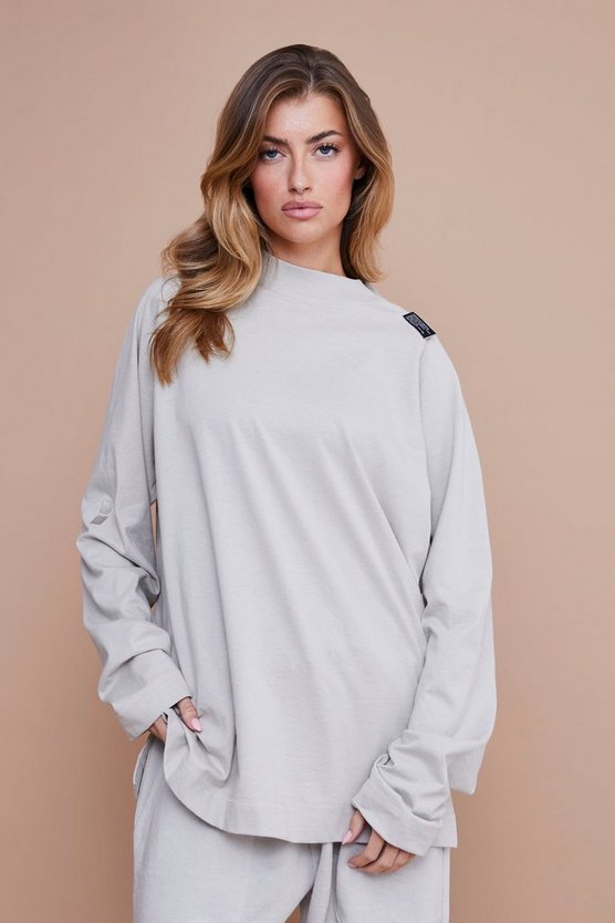 Langärmliges Oversize T-Shirt