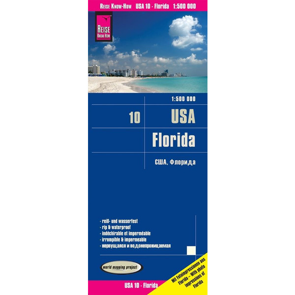 Reise Know-How Landkarte USA 10, Florida (1:500.000) - Straßenkarte