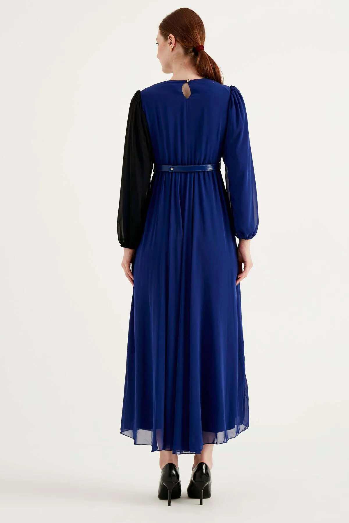 Herita  Langärmliges Plisseekleid
