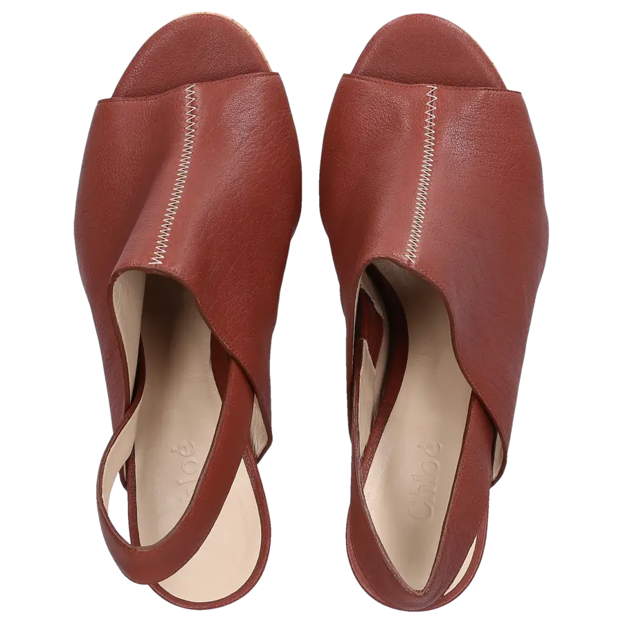 Chloé - Peeptoes ANGEL Kalbsleder braun - braun