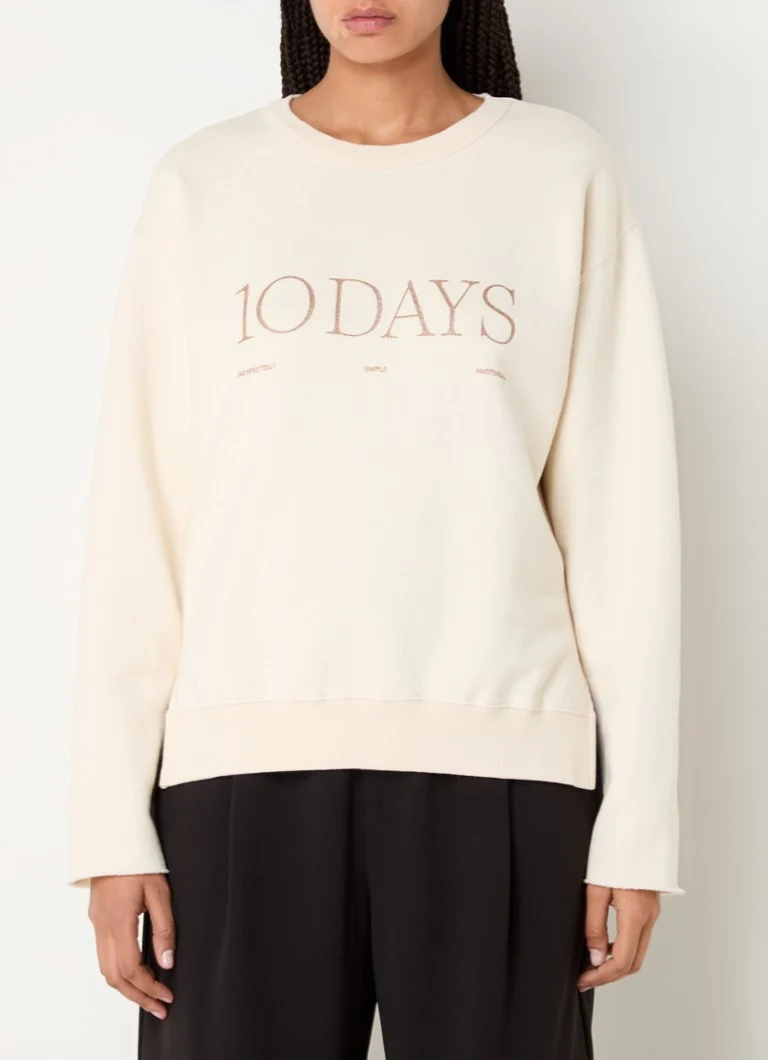 10DAYS  Sweater met logo en lurex