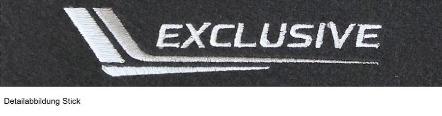 SCHÖNEK Passform Autoteppich 4-teiliges Set "Exclusive" mit Stick, Auto Textil Fußmatten aus Polyamid Tuft für Mercedes C-Klasse W 203 Limousine Baujahr 2000 bis 2007 - ATU