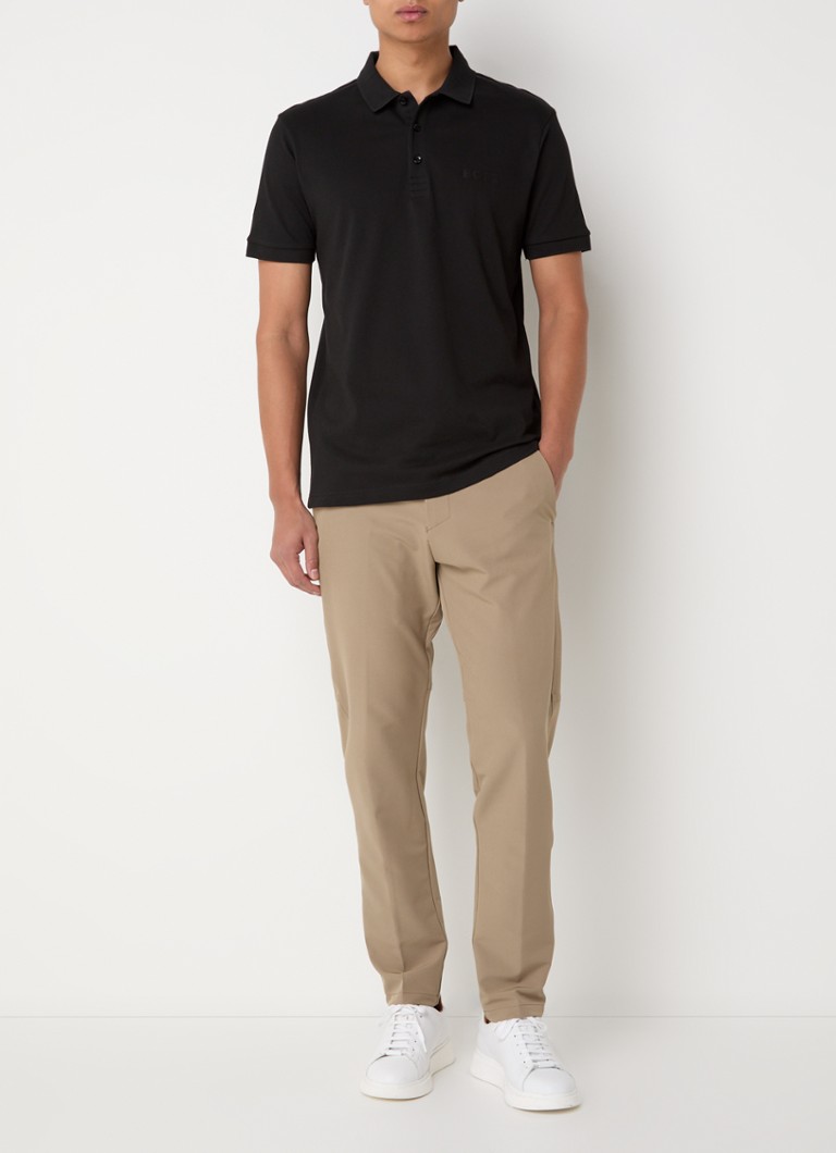 Polo HUGO BOSS de corte regular em algodão piqué com logotipo.